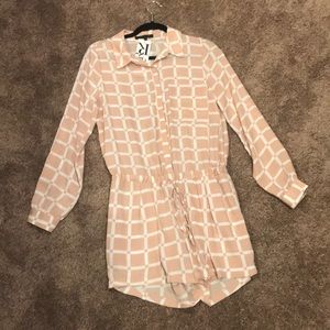NWT White and Beige Long Sleeve Romper